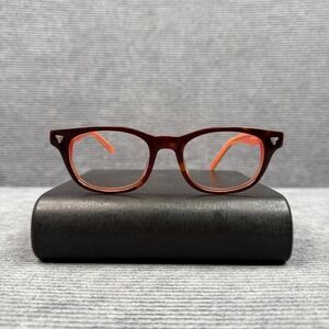 Foxbury 333 C78 Tortoise Orange Rectangular Y2k Eyeglasses Japan 49-19-140